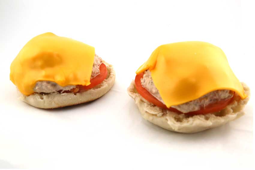 Burger with Lettuce, Tomato, and Cheese