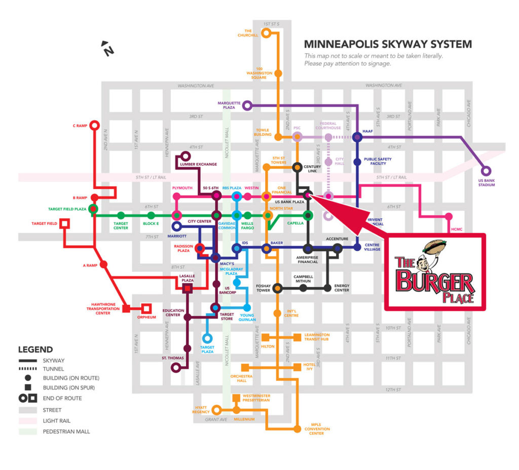 Minneapolis Skyway Map